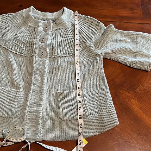 Apt.9 Petite Size PS Gray Retro Cardigan Sweater Cropped Y2K - Picture 9 of 10